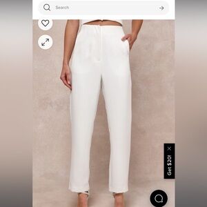 White slacks, size small, worn once!